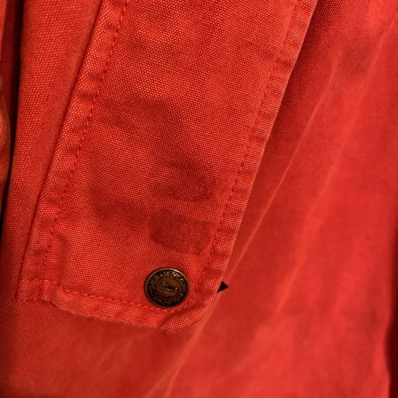 G.H Bass Red‎ Snap Zip Quarter Neck Pullover Jacket Size Large - Picture 2 of 9